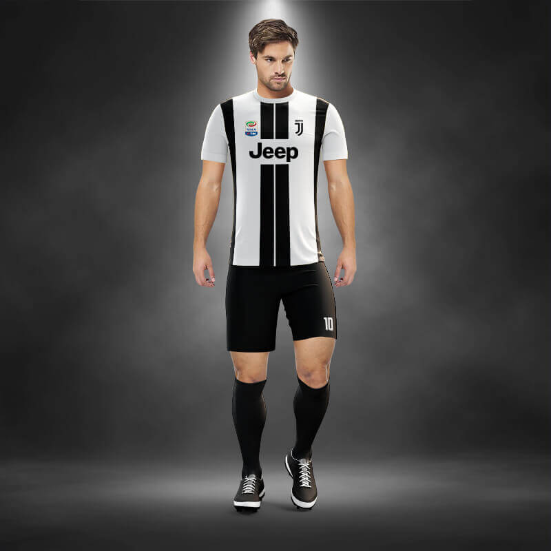 Juventus Siyah-Beyaz Dijital Halı Saha Forma